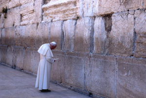 March 26, 2000: Pope St. John Paul the Great at the Western wall, Jerusalem, Israel.