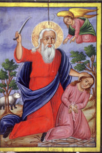 Abraham, the Father of Three Monotheistic Faiths. Scene: the binding of Isaac.
